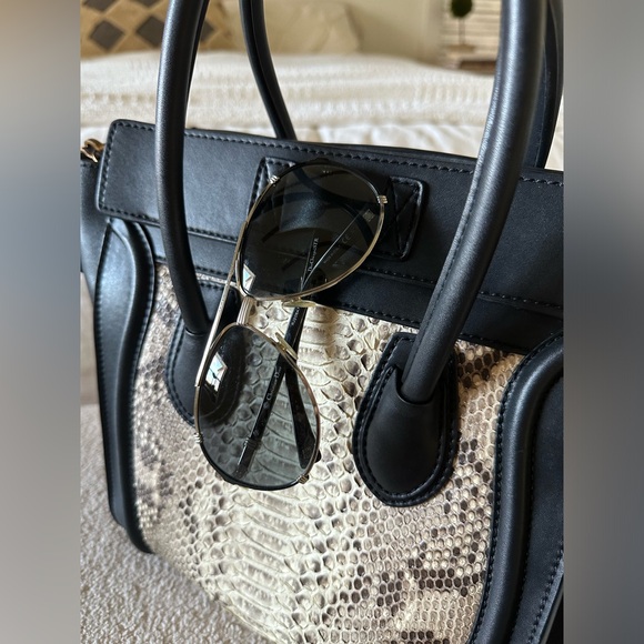 Micro Luggage Handbag Leather & Python - Picture 10 of 16